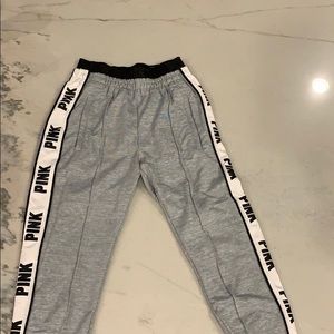 pink high waisted joggers